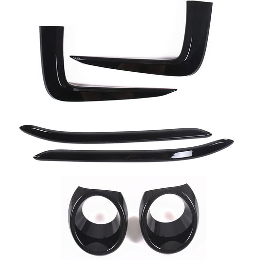 Gloss black front bumper fog light trim for Honda Pilot 2019 - 2022
