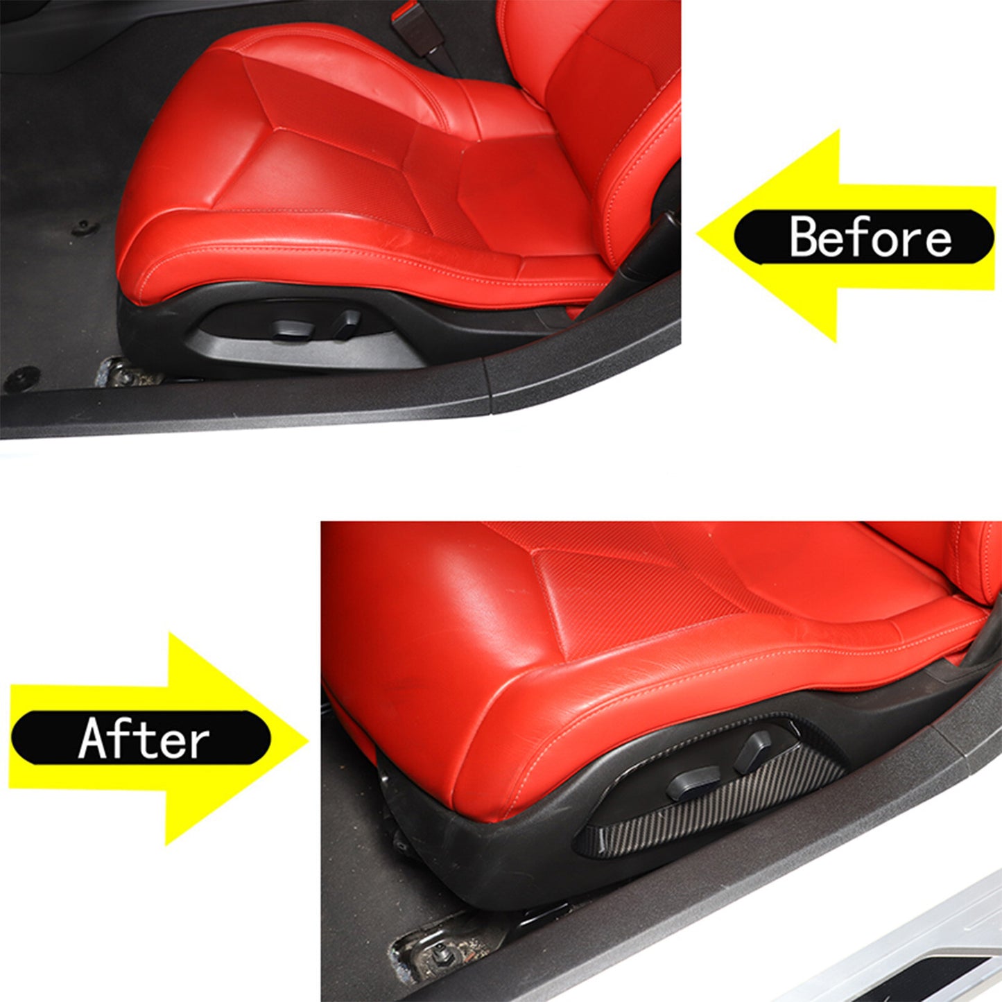 for Seat adjustment button control panel decorative protective cover suitable for Corvette C8 2020 - 2023 - n