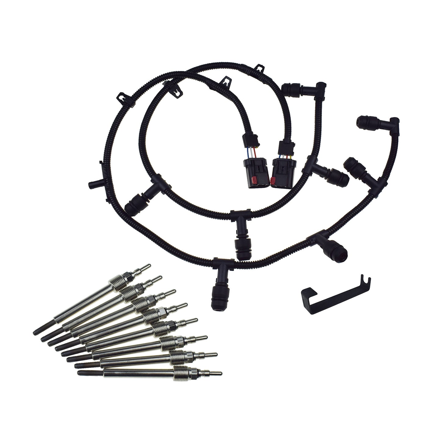 Glow Plug + Harnesses Left Right Kit for Ford F250 F350 F450 6.0L