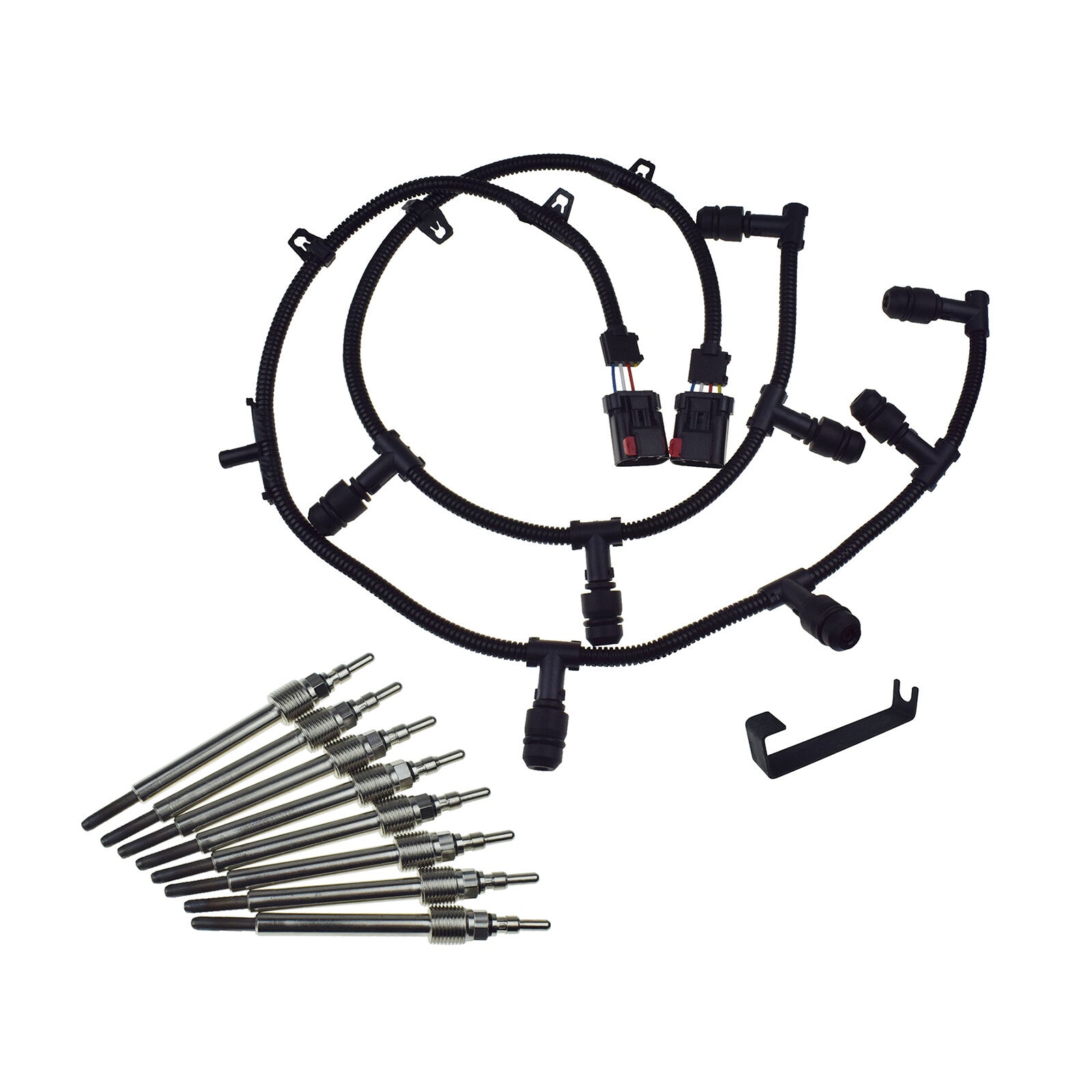 Glow Plug + Harnesses Left Right Kit for Ford F250 F350 F450 6.0L