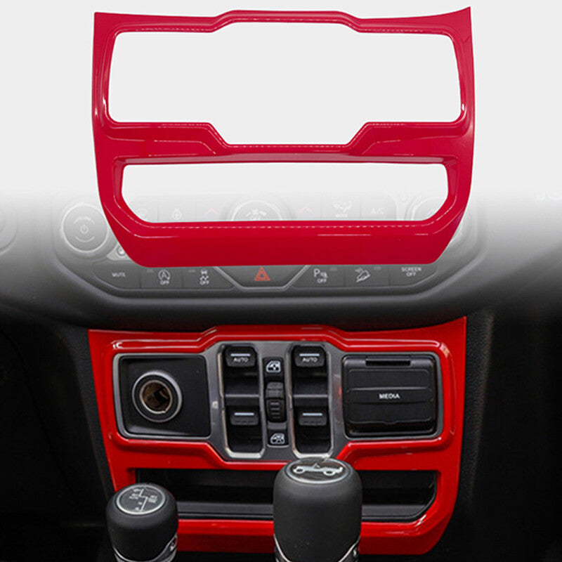 for Jeep JL18-22 Center Dash Window Switch Panel Trim Cover Interior Accessories