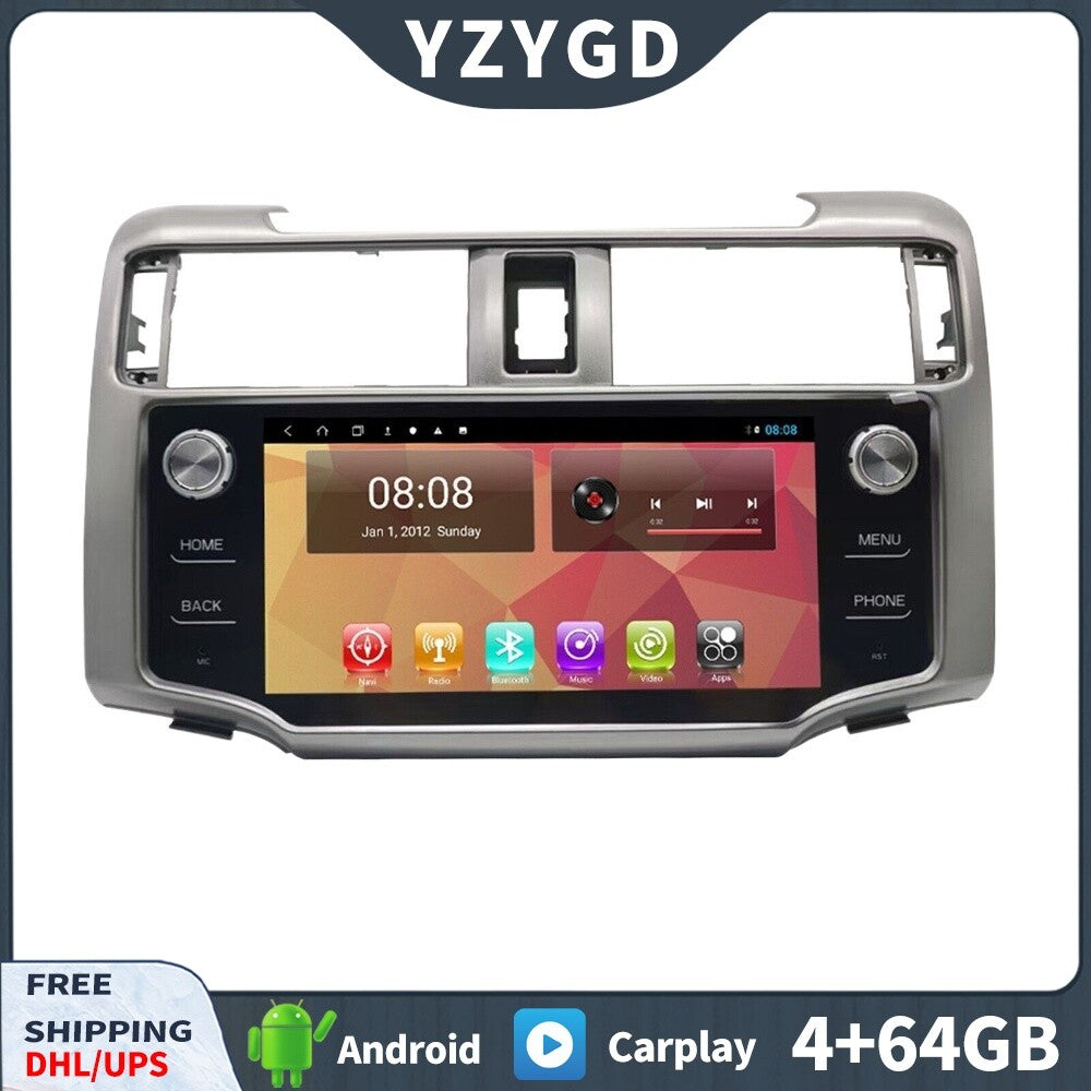 for Toyota for 4Runner 2009-2021 Android Carplay Car Radio Stereo Receiver GPS 64G