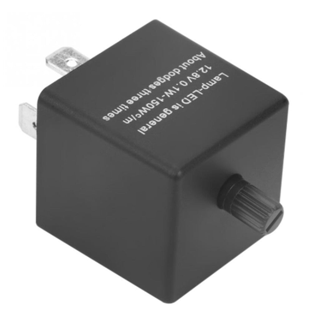 CF13 JL-02 3 Pins LED Flasher Relay Fix Turn Signal Hyper Fast Blink Flash Black Q
