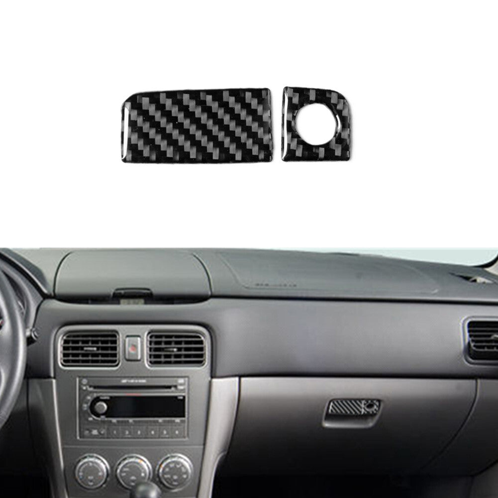 Carbon Fiber Glove Box Handle Decorative Trim Cover for Subaru Forester 2005-08
