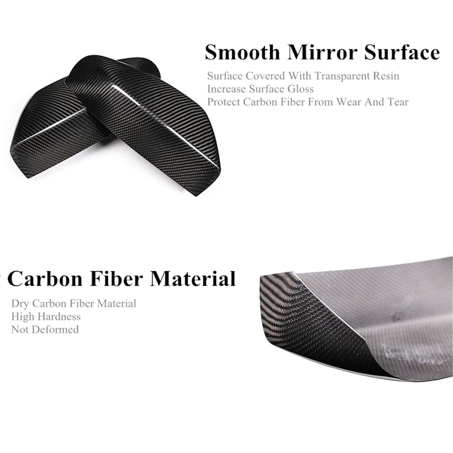 Carbon Fiber Side Mirror Protective Cover Trim for Maserati Ghibli 2017-2021