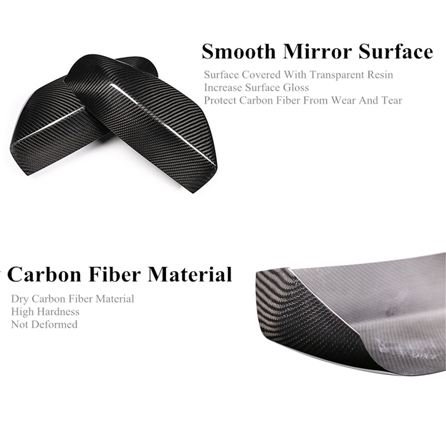 Carbon Fiber Side Mirror Protective Cover Trim for Maserati Ghibli 2017-2021