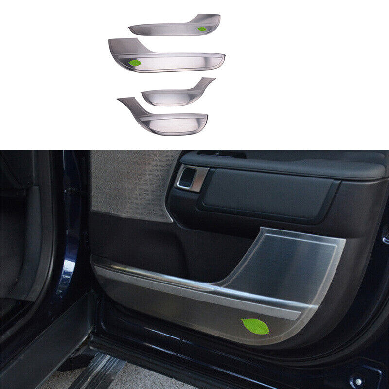 Inner Door Silver Cover Anti-Kick Panel for Land Rover Discovery 2017-2023 Steel
