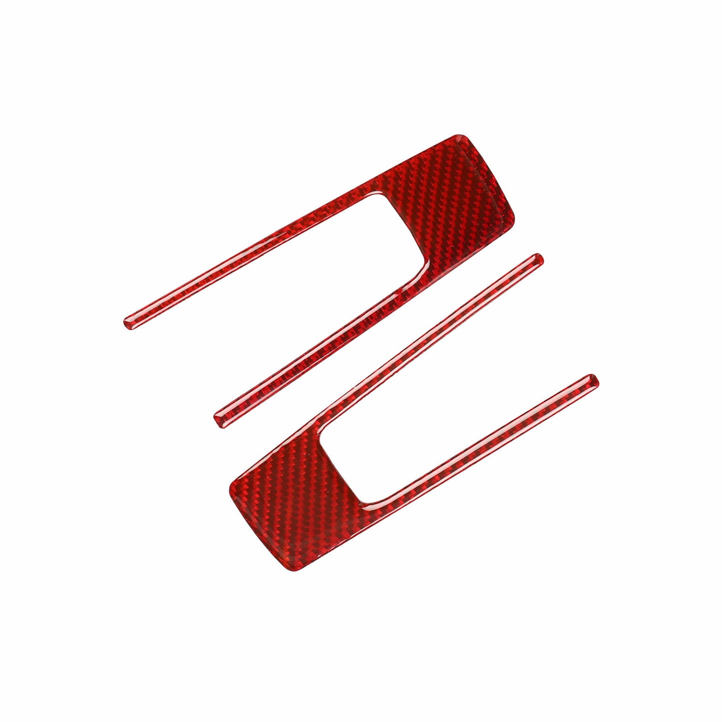 3Pcs Red Carbon Fiber Steering Wheel Panel Cover Fit for Ford for Mustang 2009-2013