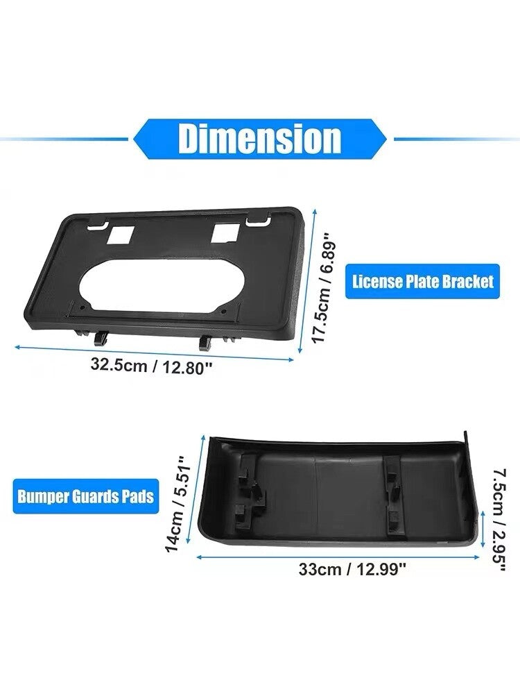 Front bumper guard insert cover license plate holder suitable for 09-14 F150- n