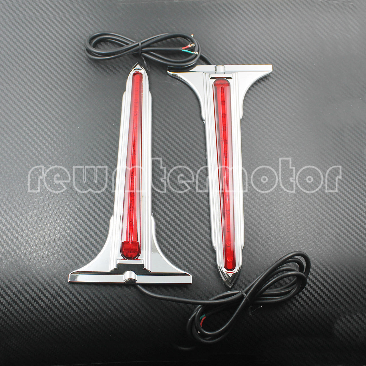 Rear Saddlebag Accents Wedge Red LED Brake Tail Light Fit for Harley Touring 13