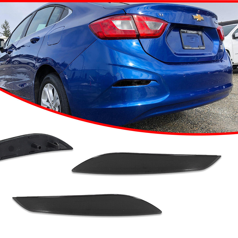 Smoked LH+RH rear bumper reflector cover for 2016-2019 for Chevrolet for Cruze . Q