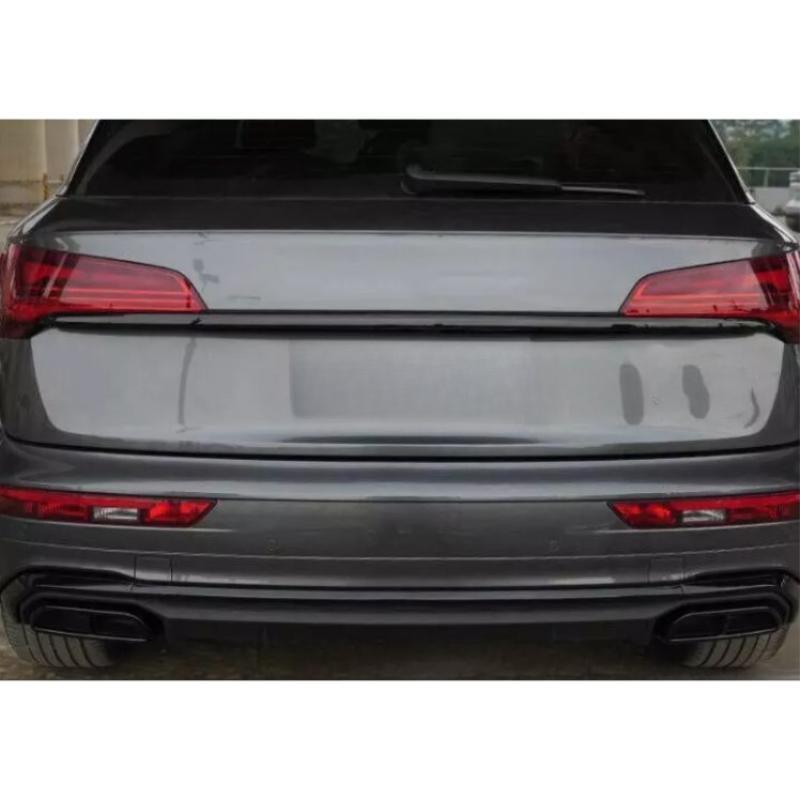 Black ABS rear bumper diffuser cover trim strip for Audi Q5 SQ5 Sportback 21-24 Q
