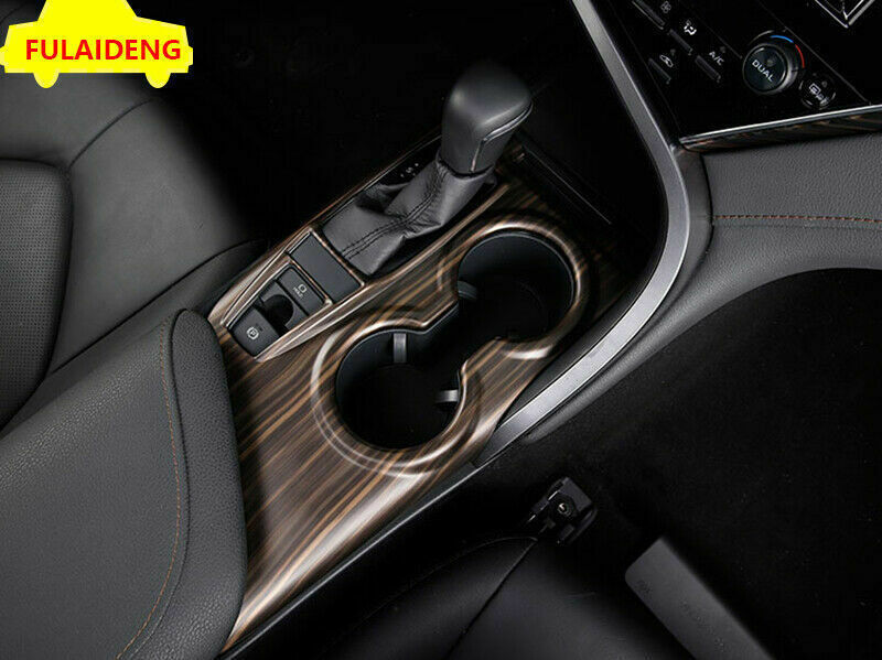 for Toyota for Camry 18-23 Matte Peach Wood ABS Interior Gear Shift Box Panel Decor