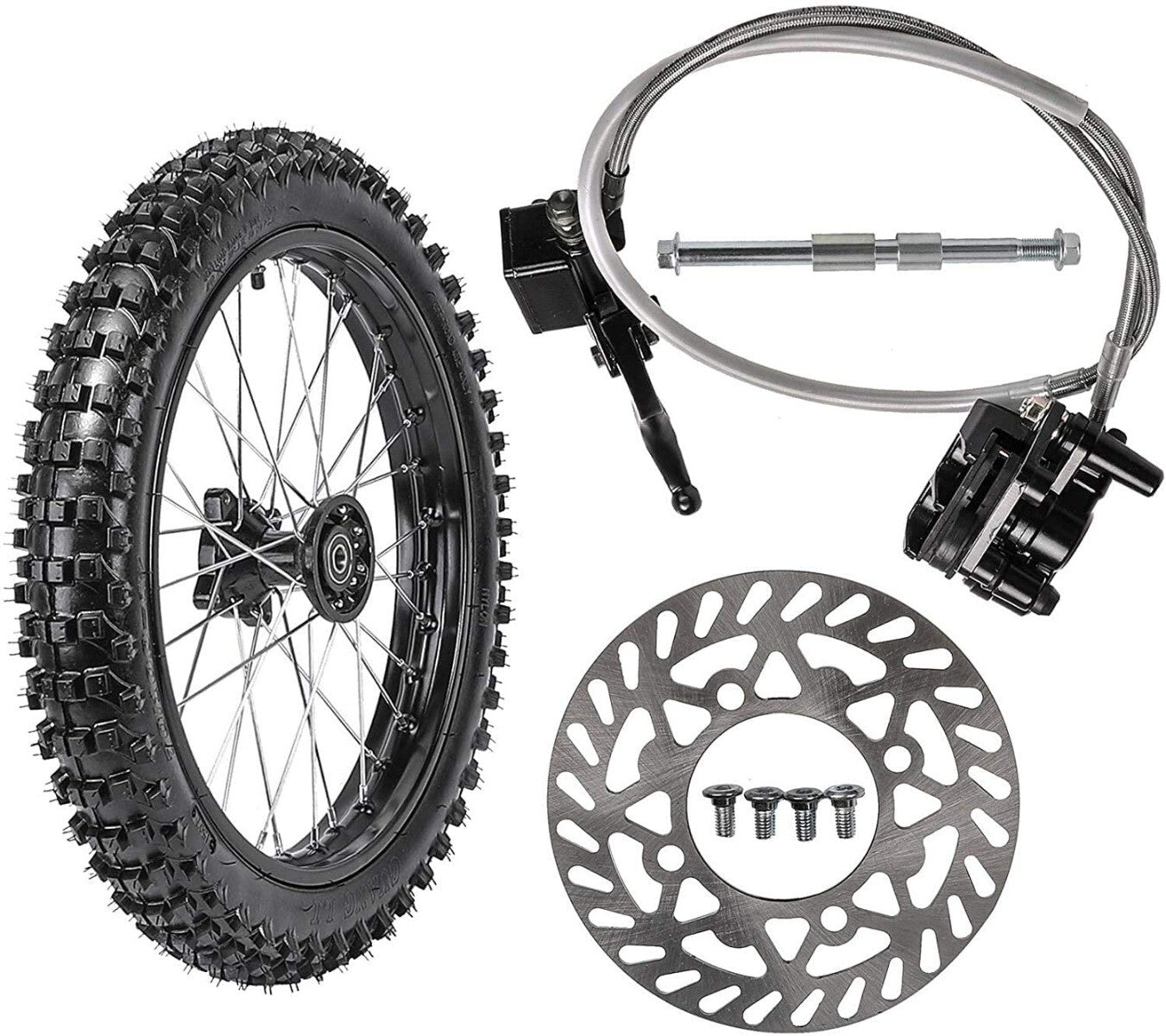 14 Front Wheel 60/100-14 Tyre Rim Brake Pit Dirt Bike Apollo 90cc 110cc 125cc