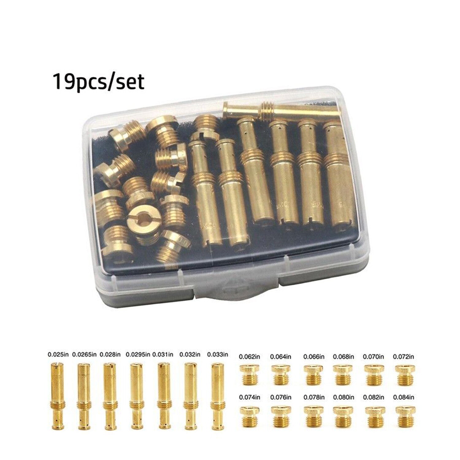 1 Set/19 Pcs Jet Assortment Kit Fits For SS Cycle Super B E G Carbs Carburetors