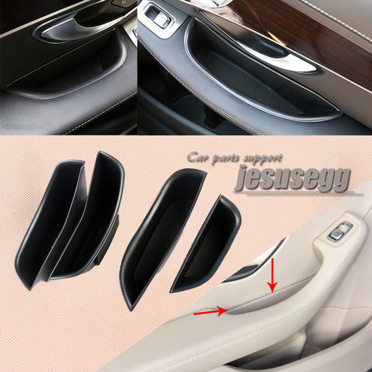 4 Inner Door Storage Armrest Box Holder for Mercedes-Benz C-Class 2014-2015 W205 Q