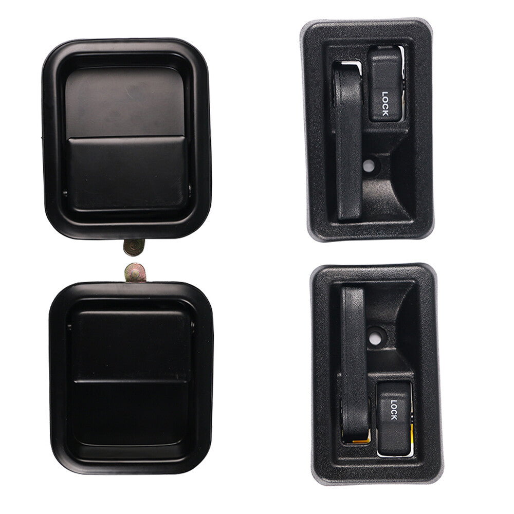 Interior  Exterior Door Handle Kit Front LH and RH Side Fits for Jeep for Wrangler TJ Q