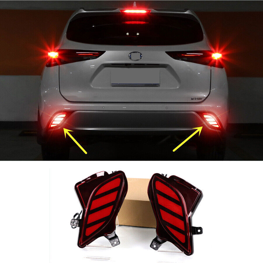Rear Bumper decoration lamp led brake light For Toyot@a Highlander 2020-2023 n
