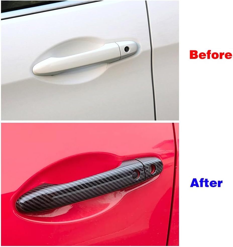 for Honda for Civic CR-V CRV 2012-2016 Door Handle Cover Carbon Fiber w/ for Smart Holes