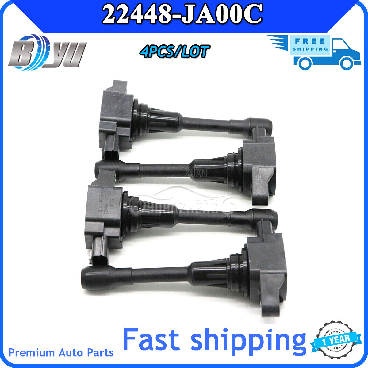 4-pack 22448-JA00C 22448 ED000 ignition coils suitable for Altima Rogue Sentra Versa v