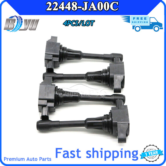 4-pack 22448-JA00C 22448 ED000 ignition coils suitable for Altima Rogue Sentra Versa v