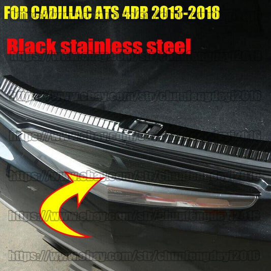 Black Chrome Rear Bumper Trim Stainless Insert for CADILLAC ATS 4DR 2013-2018