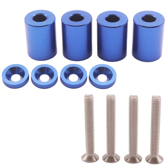 A set BLUE 1 CAR HOOD VENT SPACER RISER KITS FOR TURBO/ENGINE/MOTOR SWAP 6MM n