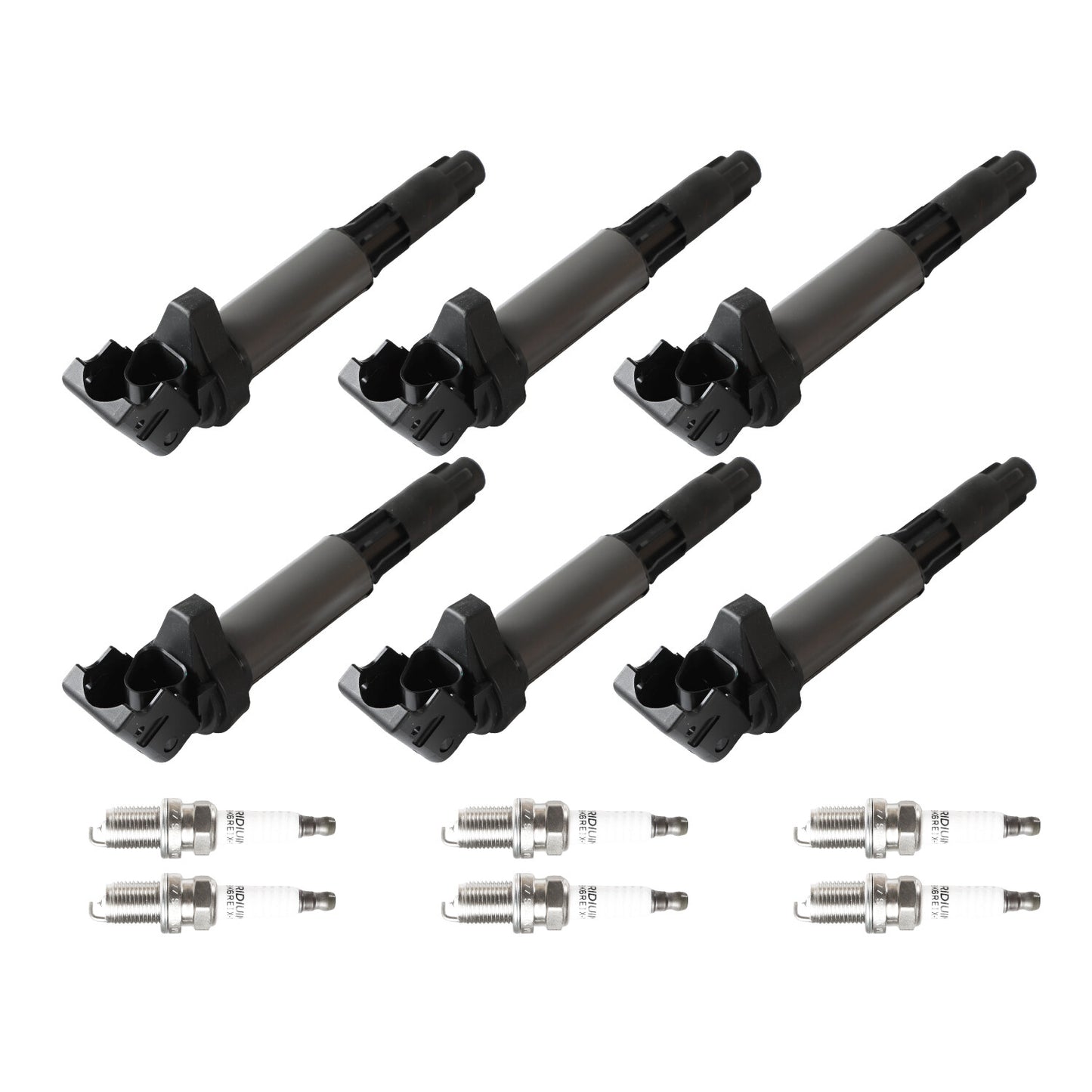 6x Ignition Coil  6x Platinum Spark Plug for BMW 330Ci 325Ci 525i UF522