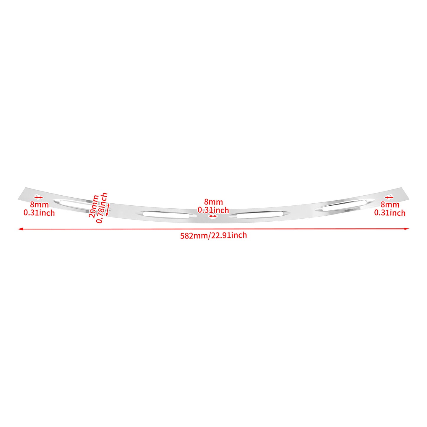 Chrome 4 Slots Batwing Fairing Windshield Trim Fit for Harley Touring FLHX 96-13