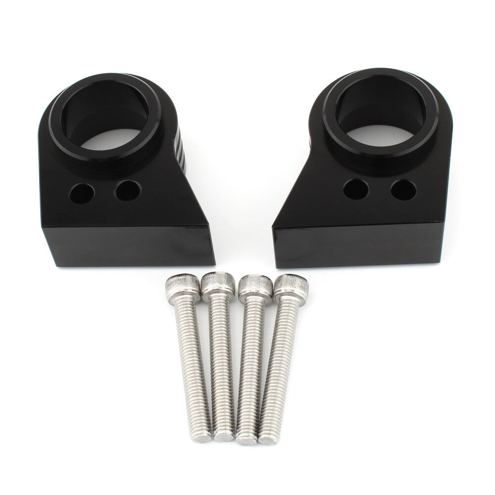 Black Handle Bar Riser Kit Handlebar Mounting Clamp for Kawasaki ZZR1100 ZX1000E