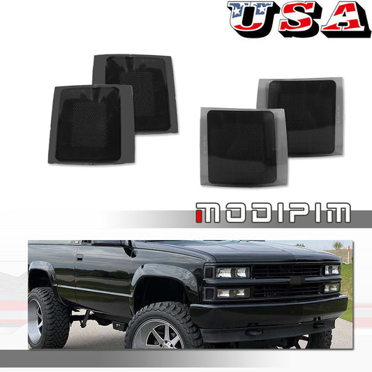Smoked Front Corner Side Marker Light Kit for 94-00 for and for GMC C/K Pickup Trucks - v