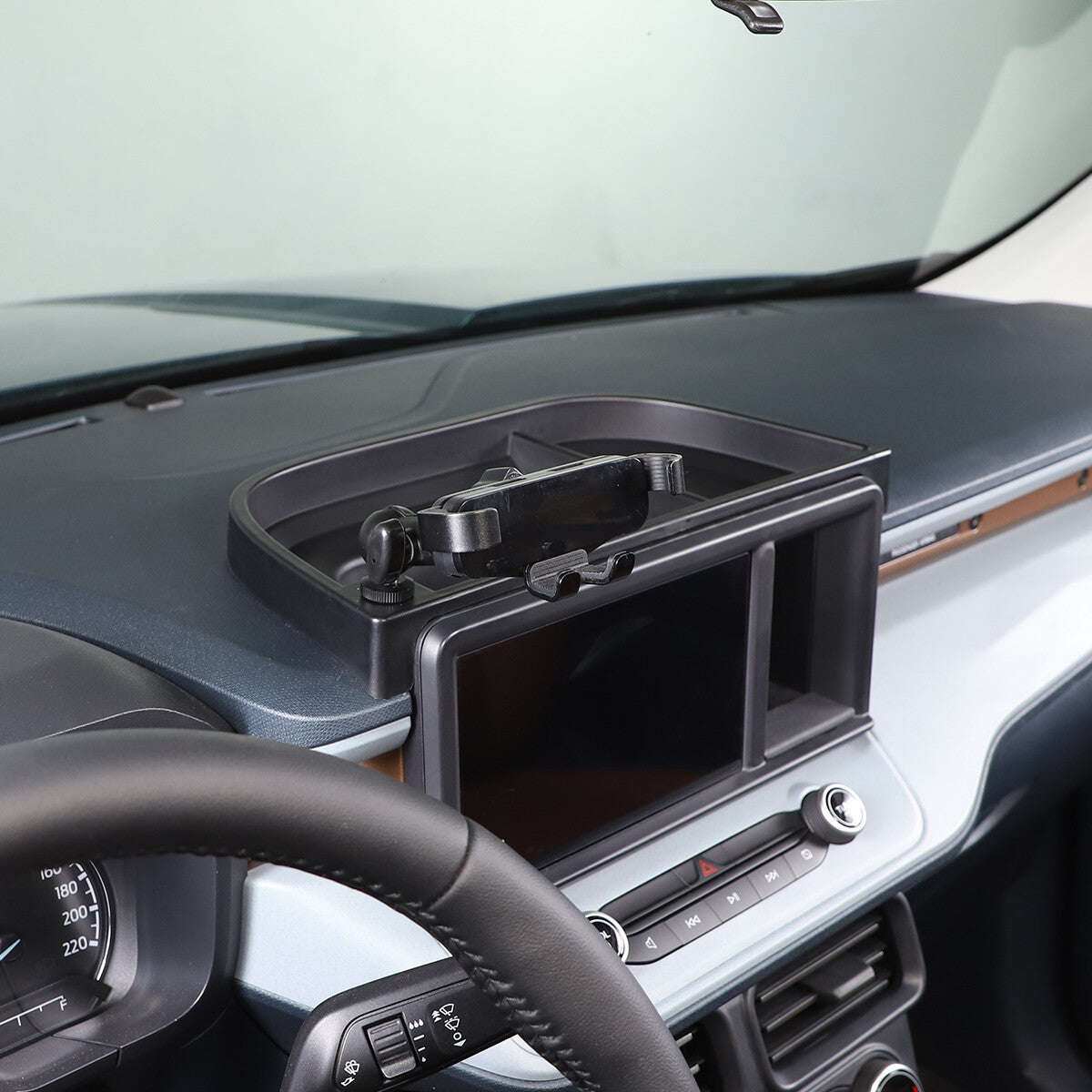 Install phone holder storage tray dashboard kit storage box for Maverick 2022 - 24- n