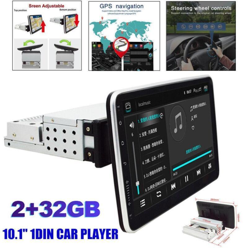 10.1 2+32GB Rotatable Android 9.1 Car GPS WiFi MP5 Head Unit Quad Core FM BT TF