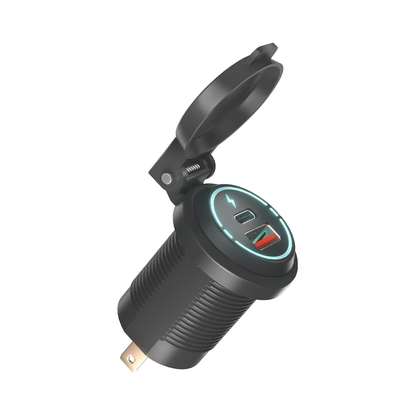 USB Type C Charger Port Fast Car Charger Outlet Socket 12V/24V for Boat Marine
