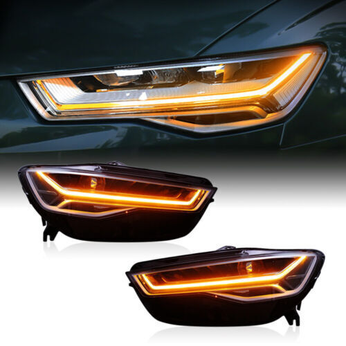 Xenon Facelift to LED Headlights Assembly Headlamp Fit for Audi for A6 S6 C7 12-2018 Q