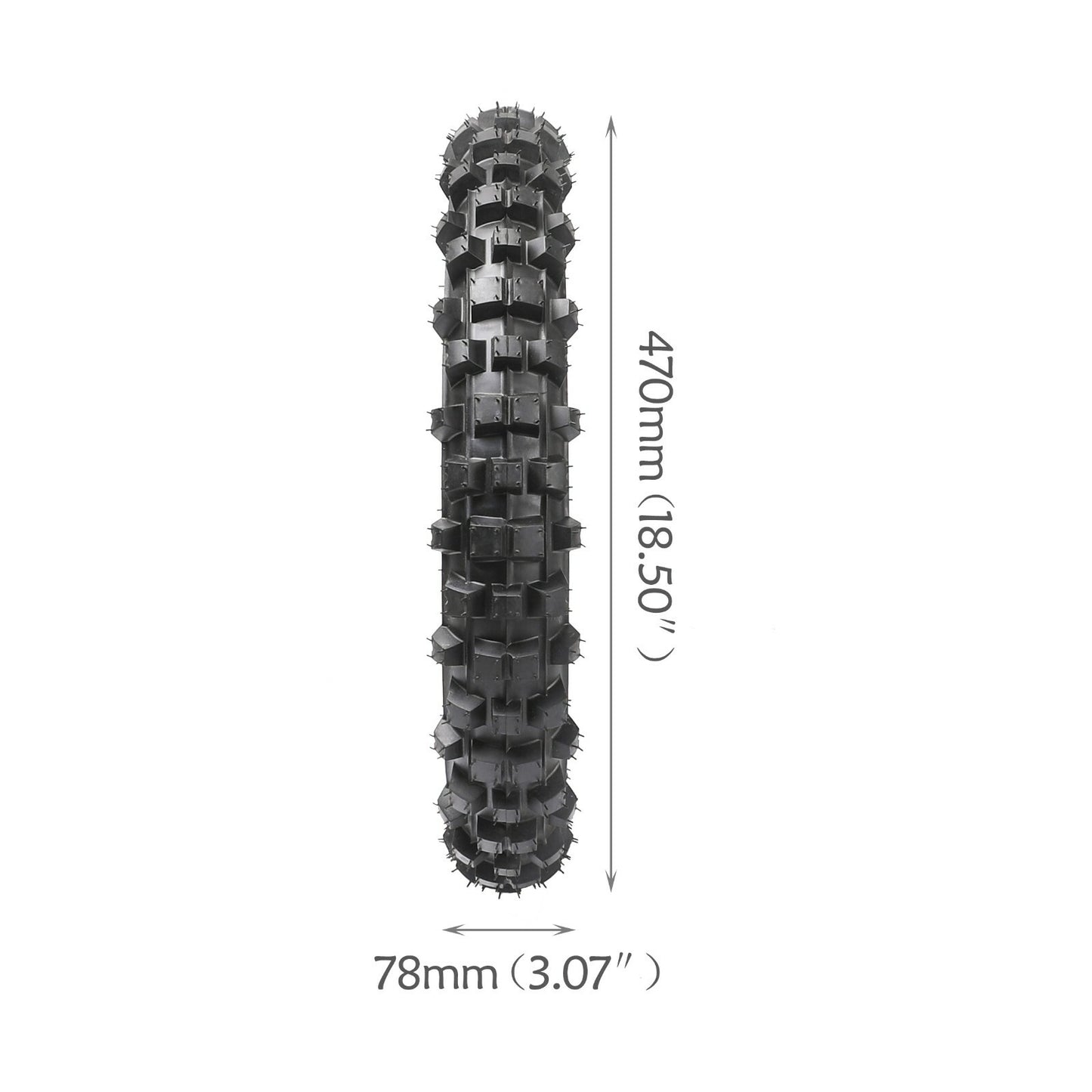12-inch rear tire, 3.00-12 tire and tubed tire bicycles YZ50, YZ60, PW80, TTR90, TTR110, 80/100-12