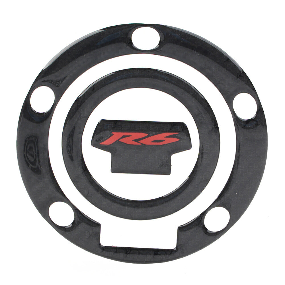 Carbon Fiber For YZF-R6 R6 R6S YZF600 Gas Tank 3D Decal Fuel Cover Sticker