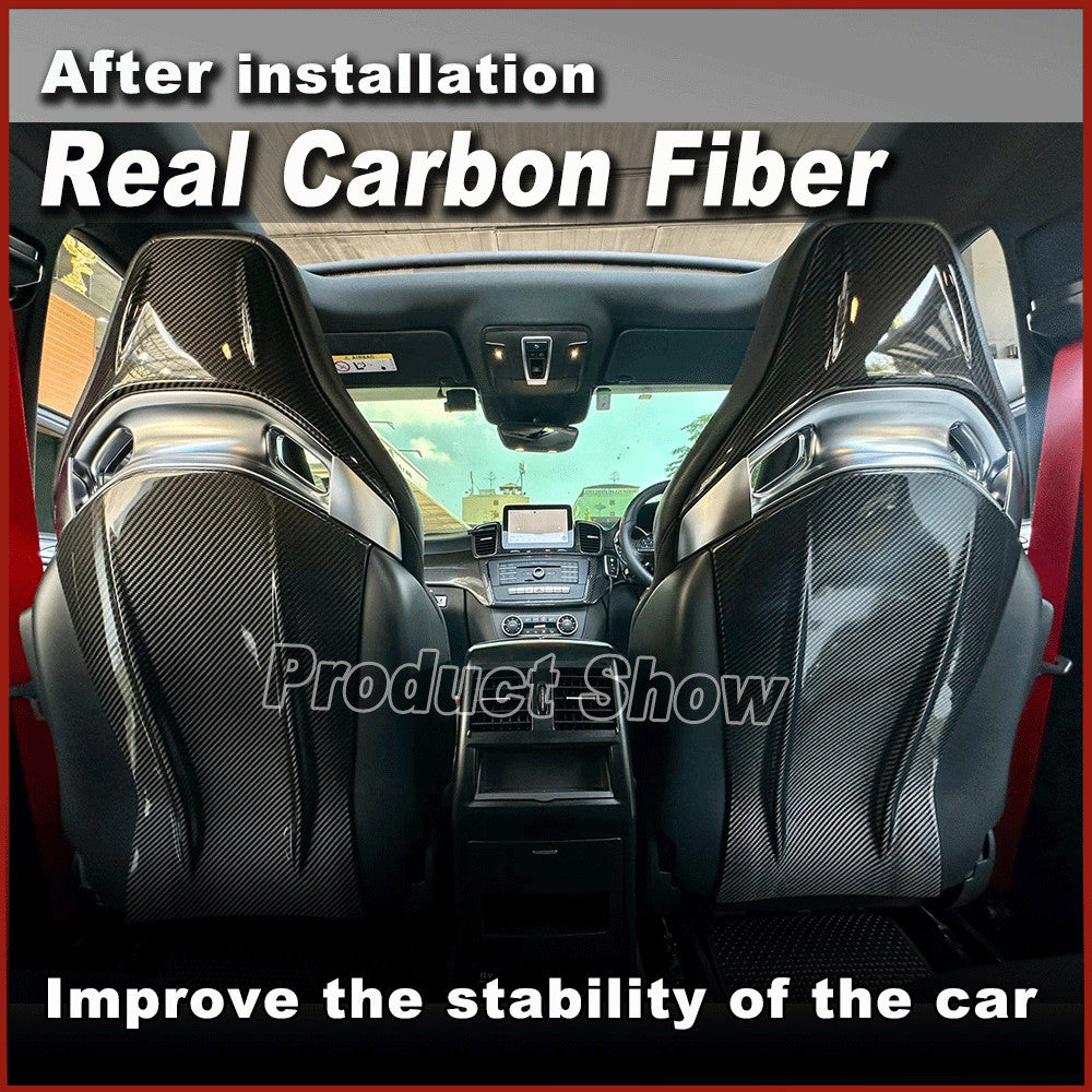 Full Carbon Fiber for Seat Back Shell Covers Cap for Benz W176 W117 A35 A45 CLA45AMG