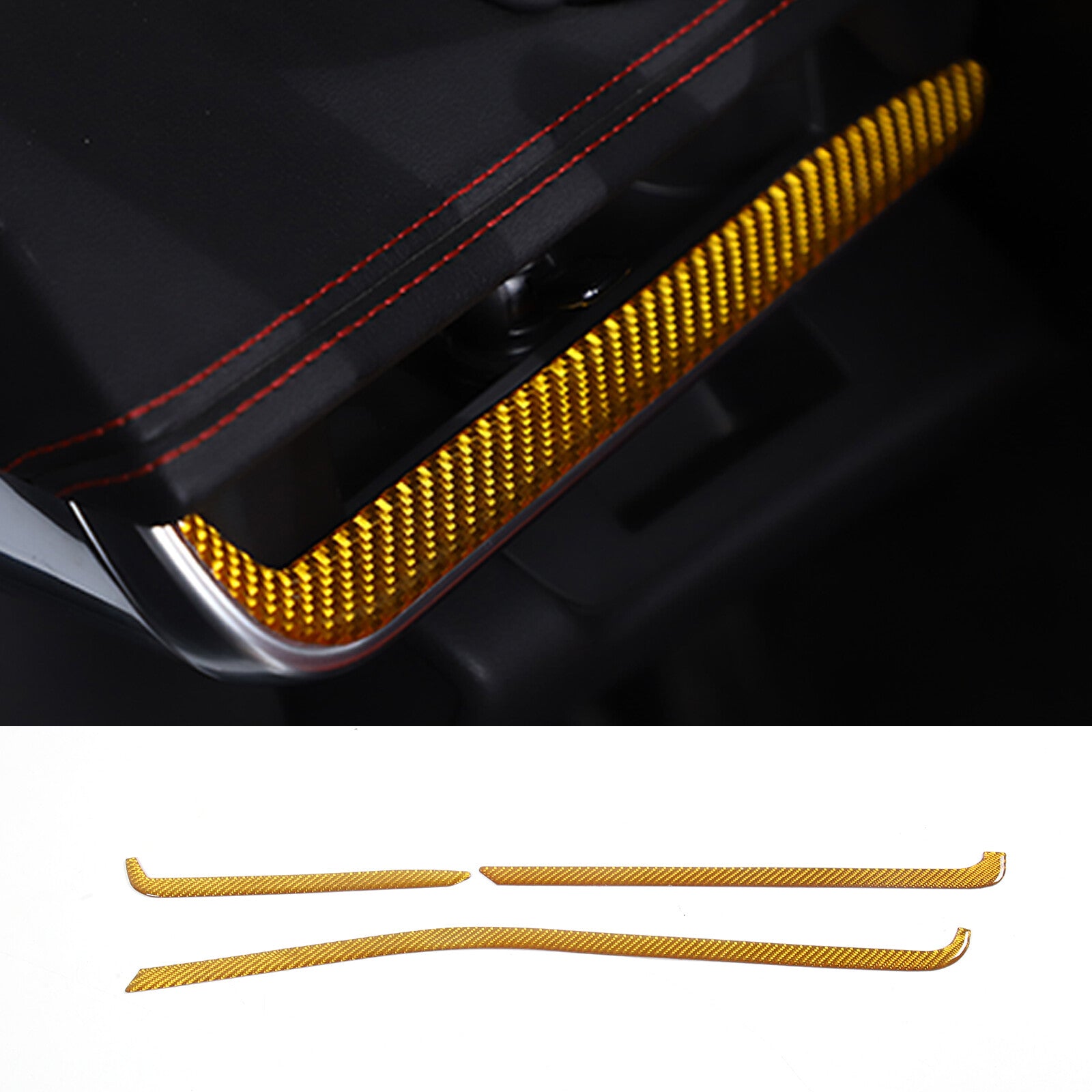 2PCS for 2008-13 for Cadillac CTS Carbon Fiber Interior Circuit Cover Trim- v