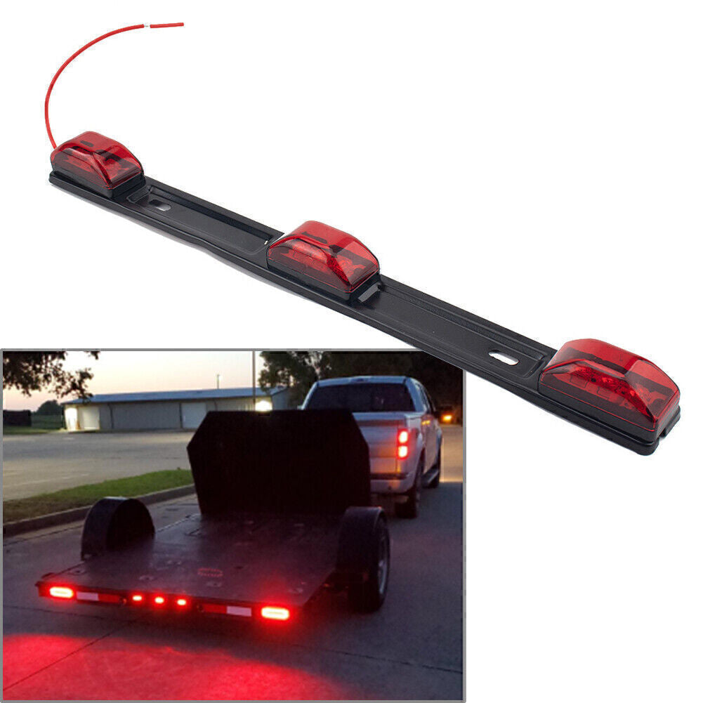 17in Red Bright Led ID Bar 3 Led Marker Light Truck Trailer BUS Clearance Light