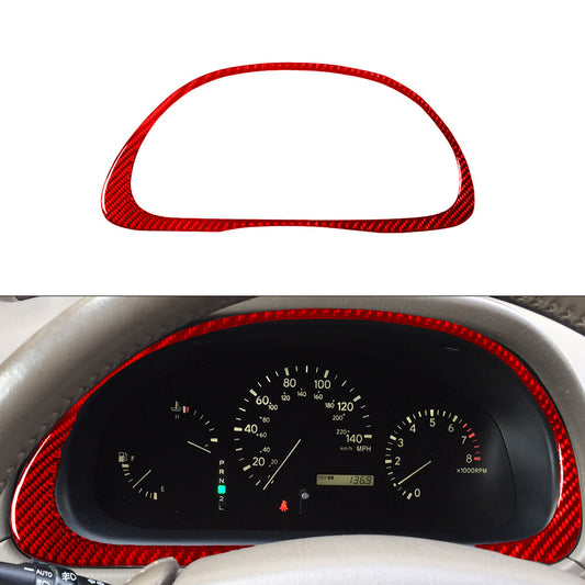 2X Red Carbon Fiber Rear Door Handle Frame Trim for Tiguan 2013-2017 v