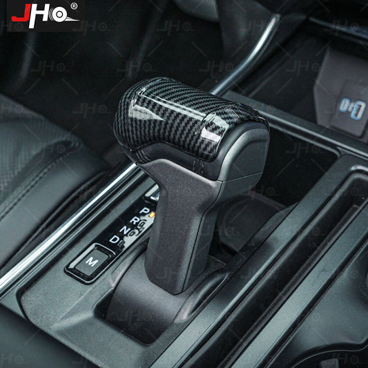 for Ford F-150 F150 2021-2023 1PC Carbon Fiber Gear Shift Knob Decor Cover Trim