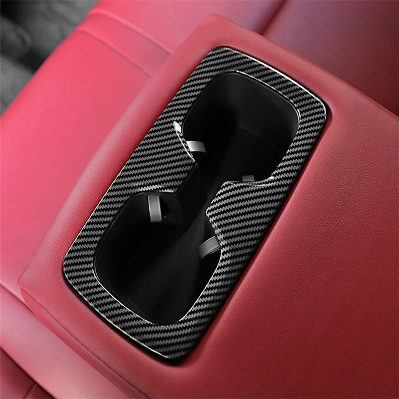Carbon Fiber Rear Water Cup Holder Frame Trim for Lexus NX 250 350 450h 2022-24