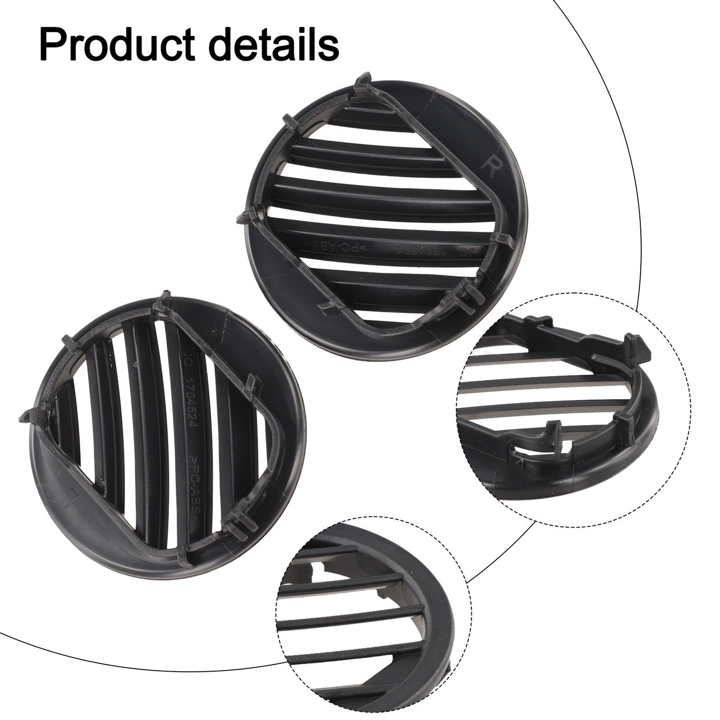 2 pcs Black for DASH Air Ac Vent for Mercedes X204 GLK350 GLK280 GLK250