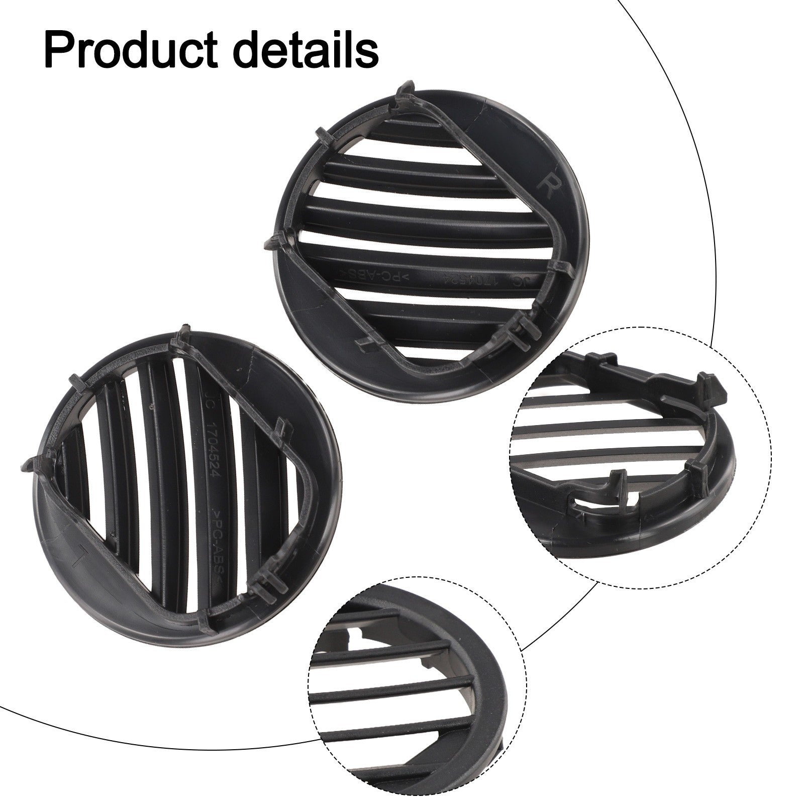 2 pcs Black for DASH Air Ac Vent for Mercedes X204 GLK350 GLK280 GLK250