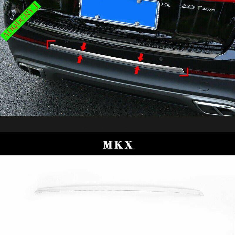 for Lincoln MKX 2015 2016-2018 Chrome Steel Rear Bumper Molding Cover Trim Strip