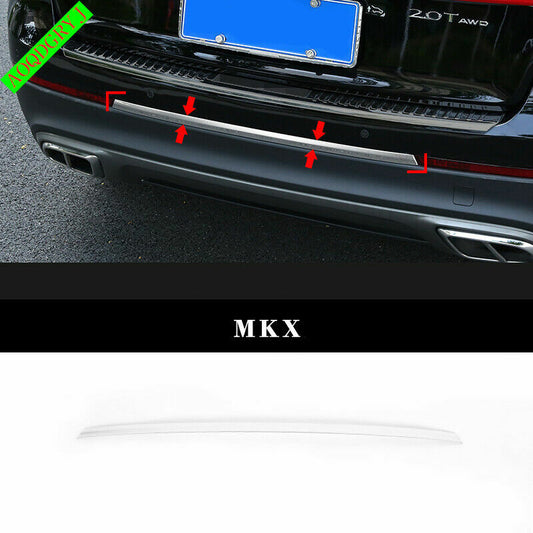for Lincoln MKX 2015 2016-2018 Chrome Steel Rear Bumper Molding Cover Trim Strip