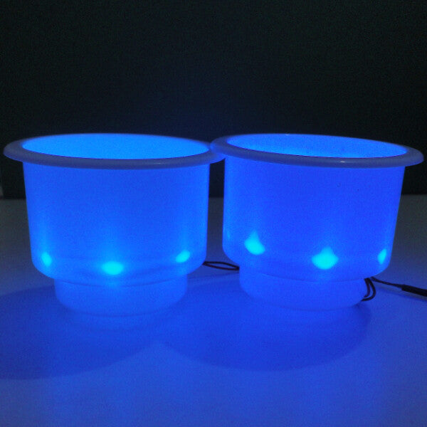 4-Piece Automatic Cup Holder with 8 LED Blue Lights Suitable for Boats, Cars, and Campers n