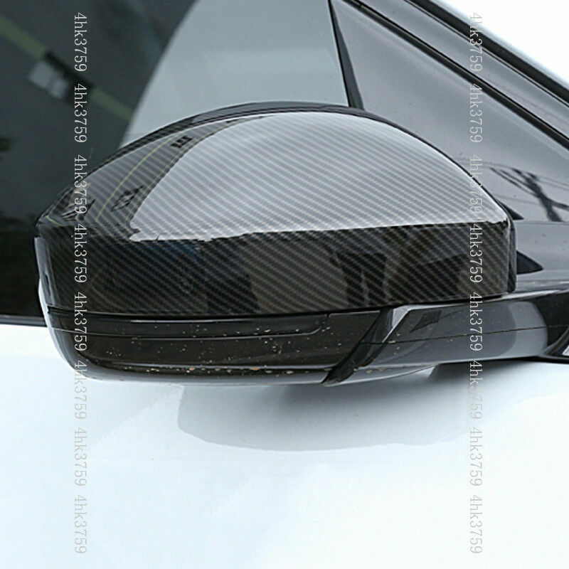 2X for Jaguar F-PACE 2016-2020 Carbon Fiber Side Door Rearview Mirror Cover Trim