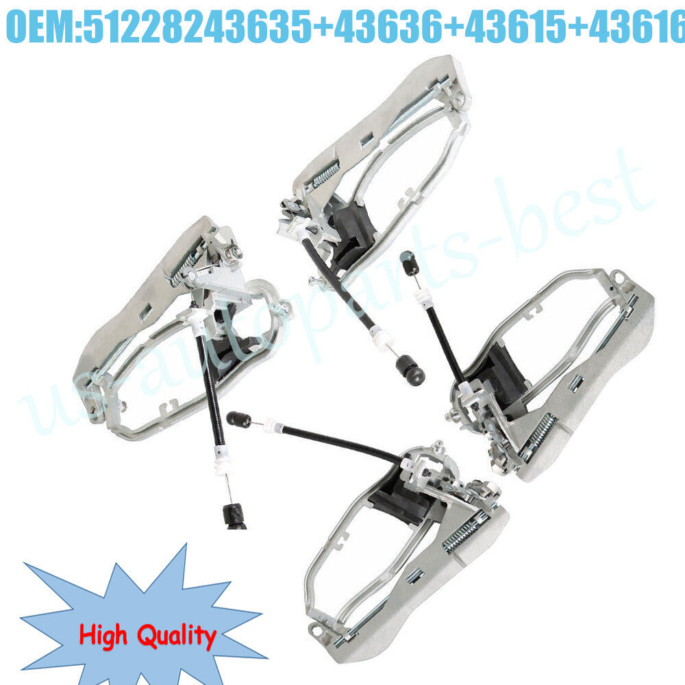 set of 4 New Door Handle Carriers Front Rear Fit For 2000-2006 for BMW E53 X5